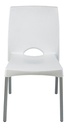 SILLA BOSTON PATAS DE ALUMINIO BLANCA