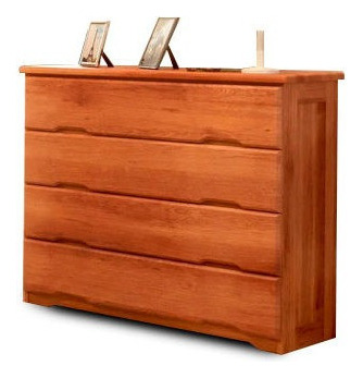 COMODA INMACOL 4 CAJ C/CORRED.METAL CAOBA 211-2