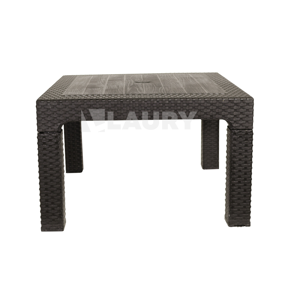 MESA PLASTICA QUALITY RATAN ALEJITO 17294  NEGRA