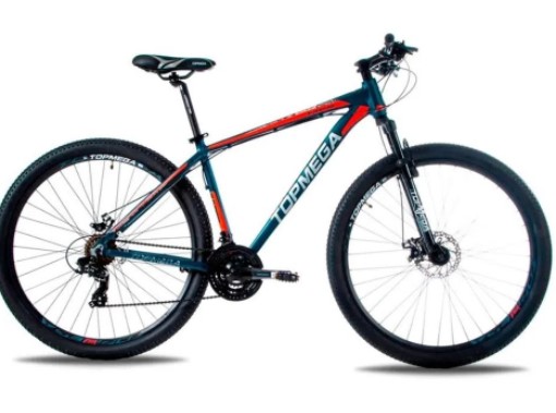 BICICLETA TOP MEGA SUNSHINE MTB R 29 21 V T&quot;M&quot; AZUL/ROSA F/DIS