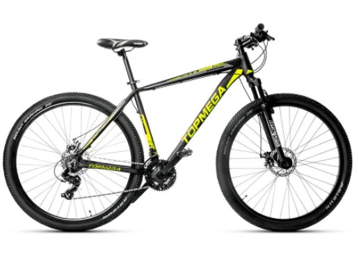 BICICLETA TOP MEGA SUNSHINE MTB R 29 21V M F/DIS NEGRO/AMARILLA100554