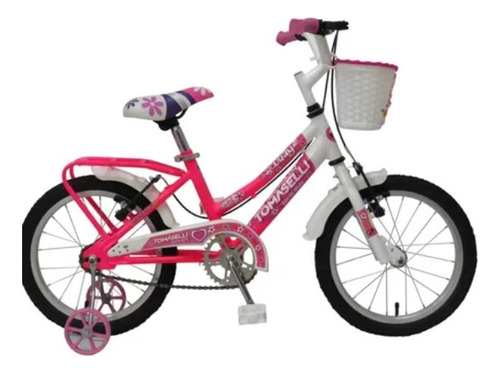 BICICLETA TOMASELLI LADY ROD 16 C/ACCESORIOS  LADY16 ROSA