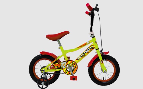 BICICLETA TOMASELLI MINI R12 VARON ROD 12 CAM/CUB/LLANTA  AMARILLO