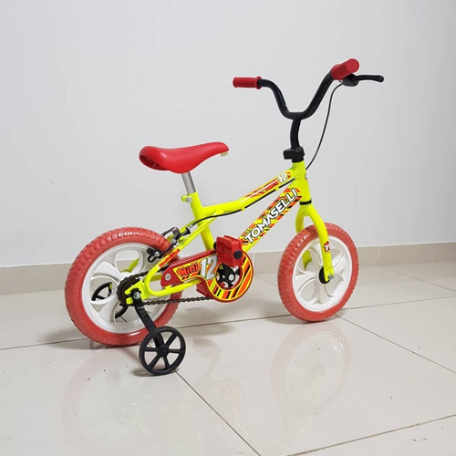 BICICLETA TOMASELLI MINI 12 VARON ROD 12 RUEDA MACIZA AMARILLO