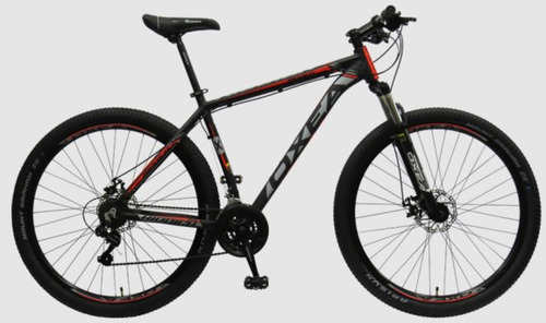 BICICLETA OXEA RIDDICH ROD29 21VEL FRENO DISCO S ROJO NEGRO