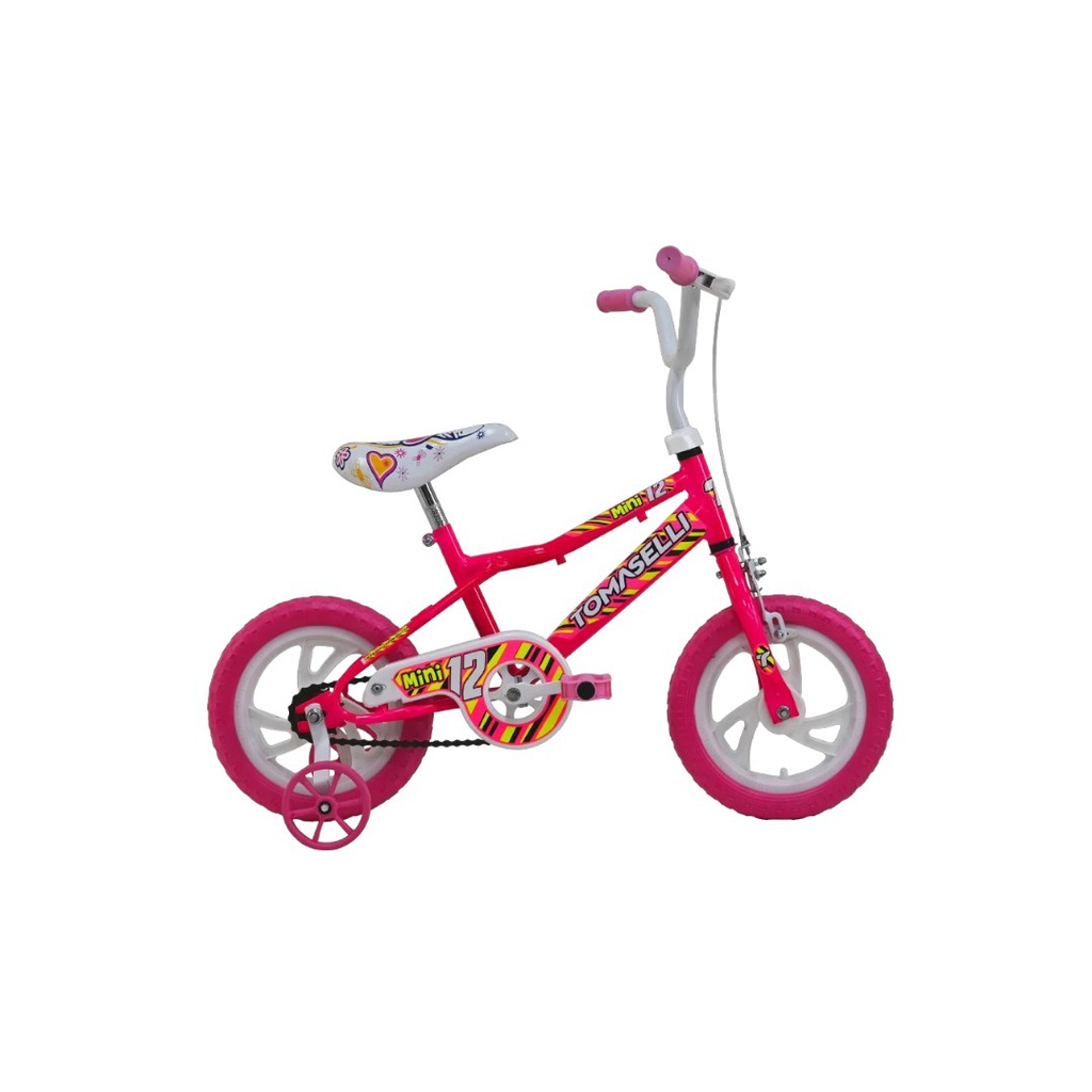 BICICLETA TOMASELLI MINI DAMA ROD 12 RUEDA MACIZA ROSA
