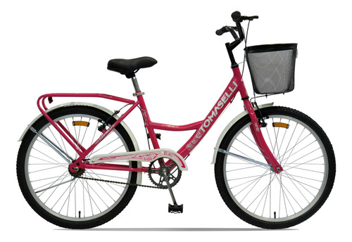 BICICLETA TOMASELLI LADY ROD 24 C/ACCESORIOS LADY24 ROSA