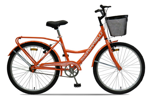 BICICLETA TOMASELLI LADY ROD 24 C/ACCESORIOS LADY24 NARANJA
