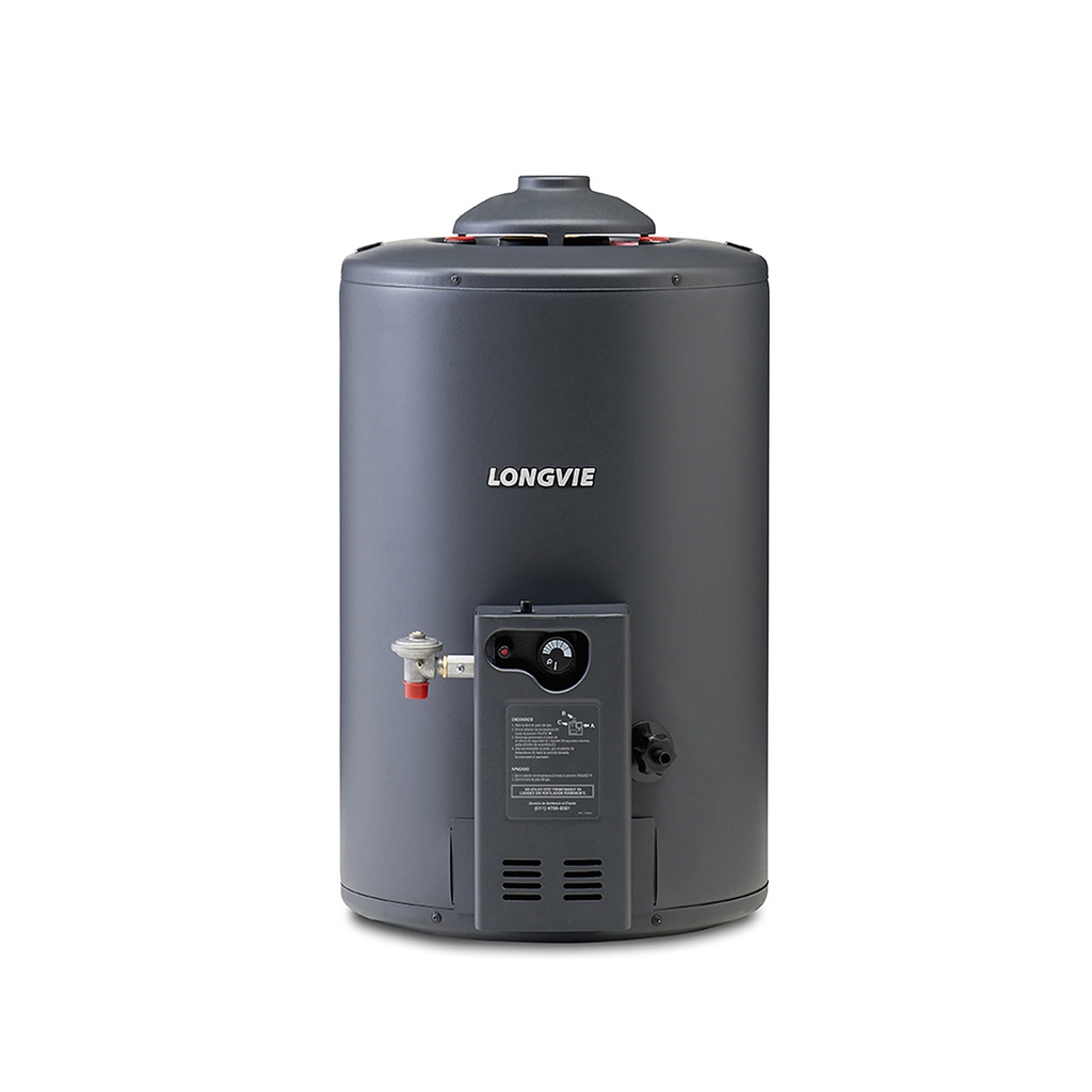 TERMOTANQUE A GAS LONGVIE 48L TP350AR-N ALTA RECUPERACION GRAFITO 