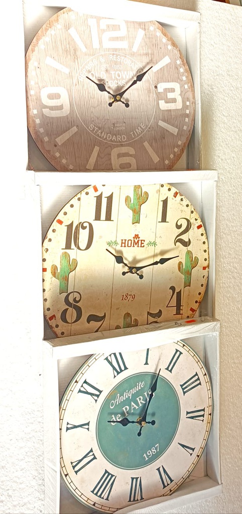 RELOJ PARED MDF 50cm
