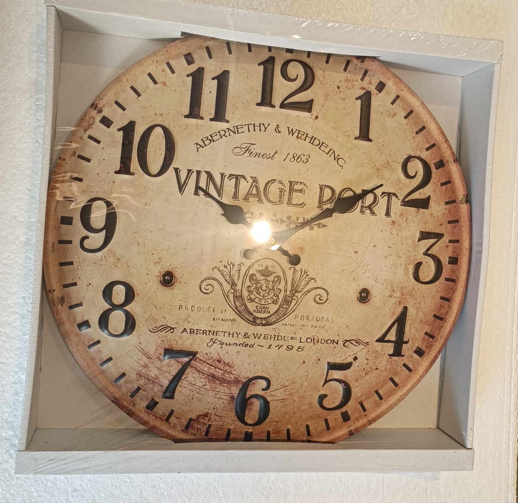 RELOJ PARED METAL SIN VIDRIO