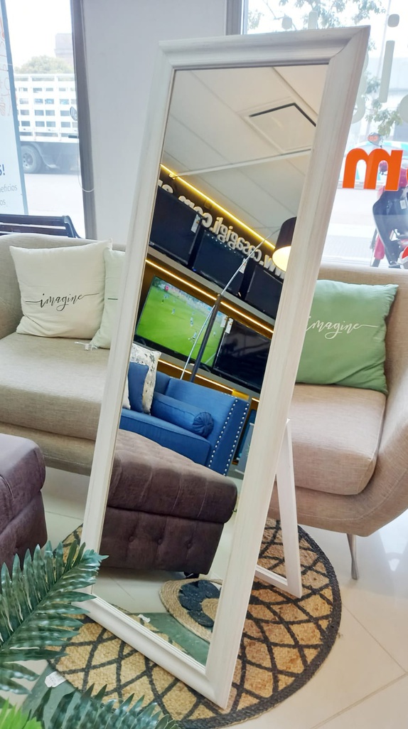 ESPEJO DE PIE 1,52 X 0,52  BLANCO