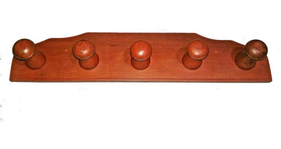 PERCHERO DE MADERA DE PARED X 5P