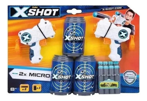 JUGUETE PISTOLA ZURU X SHOT DOUBLE MICRO 01160