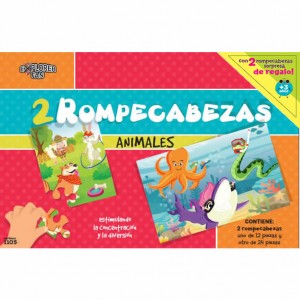 JUEGO DE MESA 2 ROMPECABEZAS ANIMALES 1105