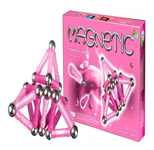JUGUETE MAGNECTIC ROSA 84 PIEZAS SH6826