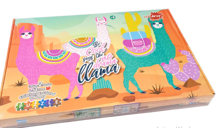 JUEGO DE MESA PUZZLE ROMPECABEZA 54PCS LLAMAS &amp; CACTUS 566490