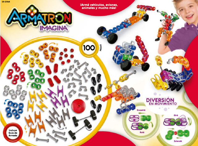 JUGUETE ARMATRON IMAGINA 100 PZAS 0764 158976