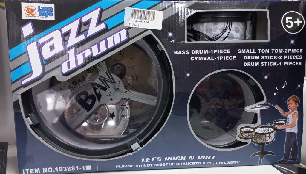 JUGUETE LYON TOYS BATERIA JAZZ DRUM ART 2476