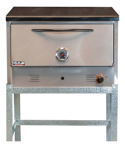 HORNO PIZZERO USMAN H6 6MOLDES A GAS CIEGO 500