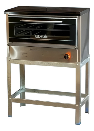 HORNO PIZZERO USMAN H6 6 MOLDES A GAS  VISOR 502