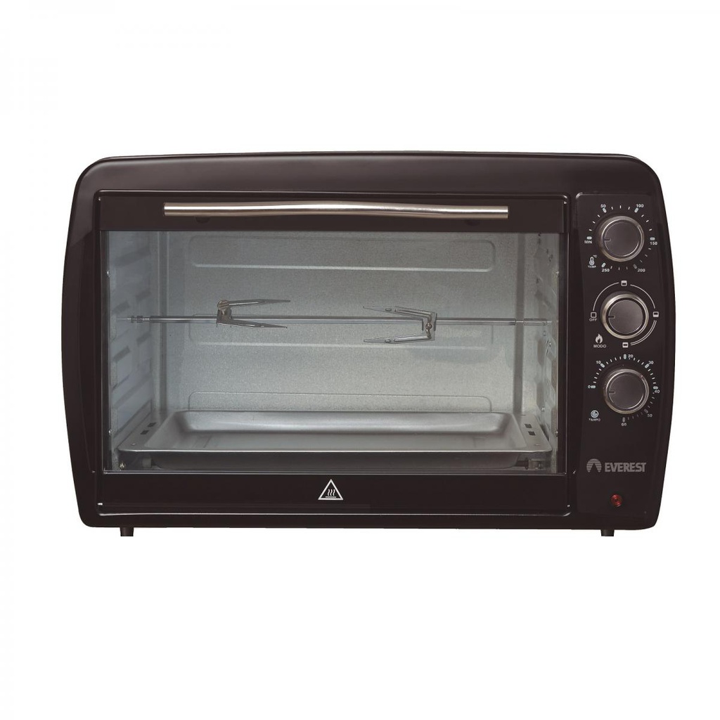 HORNO ELEC EVEREST EV45E NEGRO C/SPIEDO