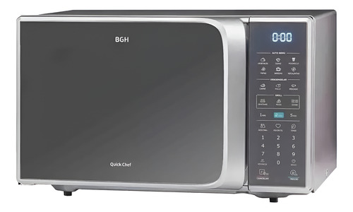 MICROONDAS BGH 23L B223DS20 Q. CHEF DIGITAL GRILL SILVER