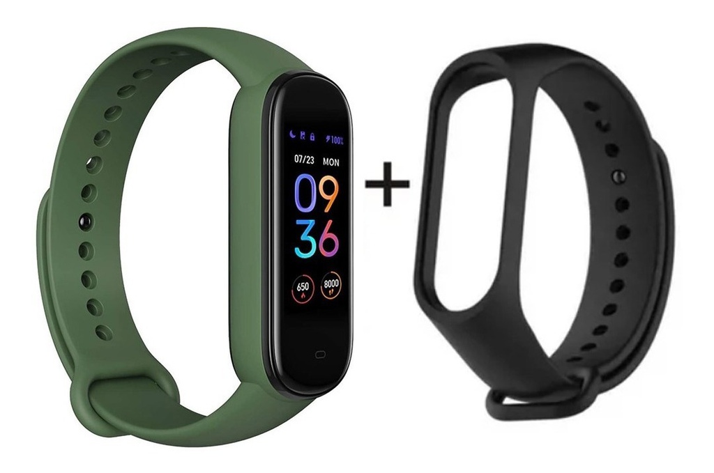 RELOJ PULSERA AMAZFIT BAND 5 VERDE + STRAP NEGRO 162 91604