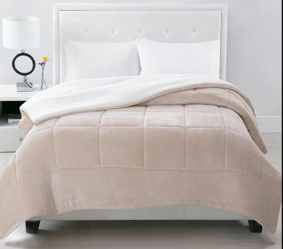 ACOLCHADO LUXURY FLANNEL SOFT SHERPA KING 280X230 NATURAL 892