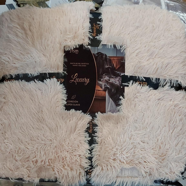 ACOLCHADO LUXURY PV PLUSH TWIN 170X230 NATURAL 1043