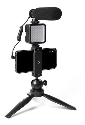 MICROFONO CON SOPORTE Y LUZ MAONO AU-CM11PL