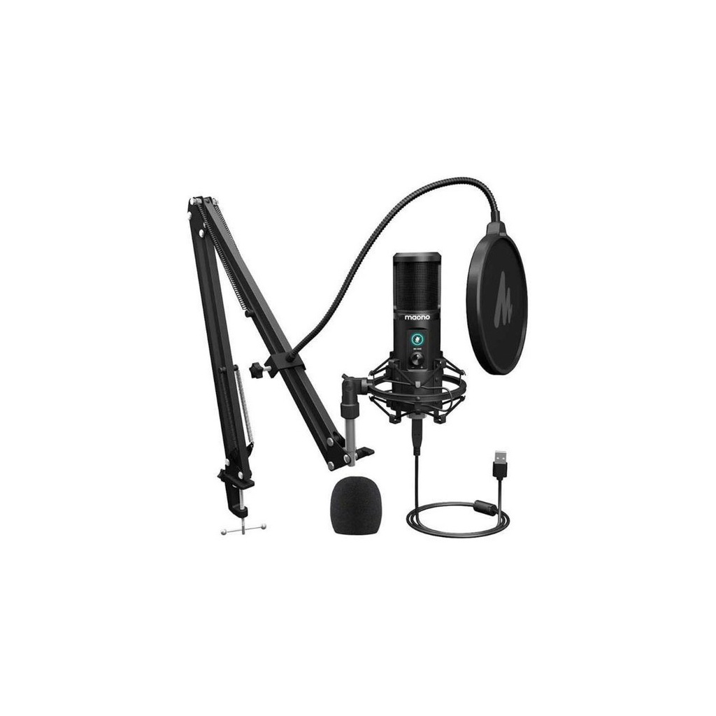 MICROFONO CONDENSER USB MAONO AU-PM421 + ANTIPOP + BRAZO SOPORTE