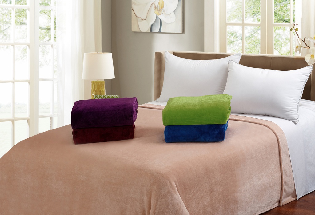 FRAZADA SUPER SOFT FLANNEL LISA KING 260X260CM LILA 85005