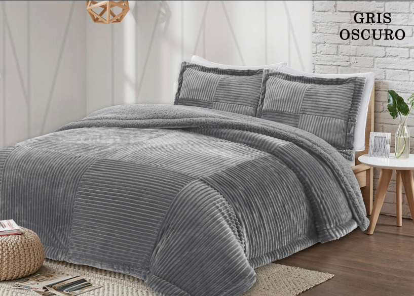 EDREDON PREMIUM PATCHWORK 220X240CM BEIGE 86802