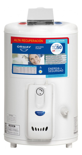TERMOTANQUE MULTIGAS ORMAY TQ-50AR 50LTS CONEXION DUAL