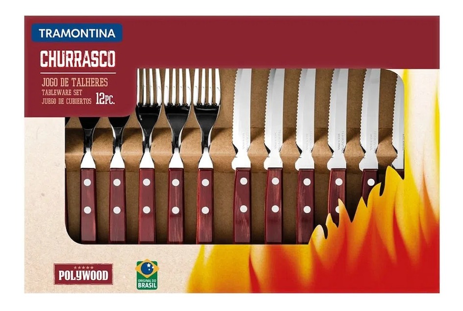 JUEGO POLYWOOD TRAMONTINA X 12 CUBIERTOS 21199/703