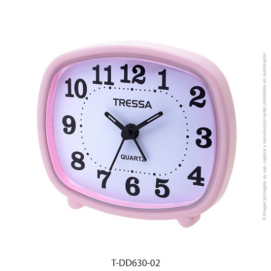RELOJ DESPERTADOR TRESSA T-DD630 ROSA 6.5