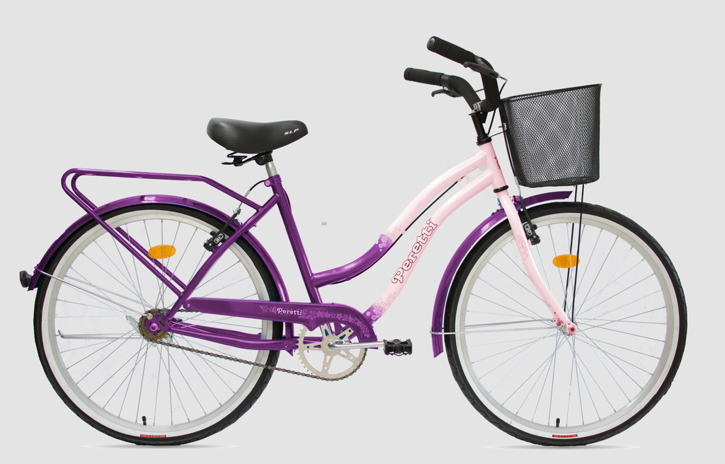 BICICLETA PERETTI URBANA R26 FULL DAMA ROSADO LILA 10287