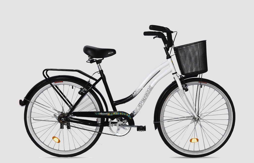BICICLETA PERETTI URBANA R26 FULL DAMA BLANCO NEGRO 10287
