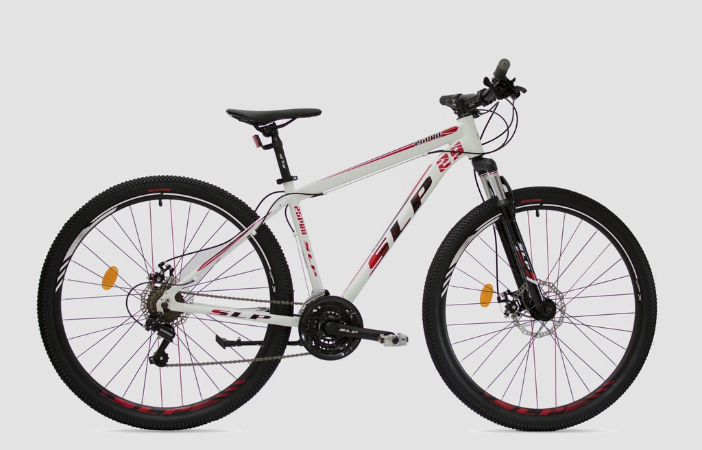 BICICLETA SLP MTB ALUMINIO 25 PRO R29 T18 BLANCO ROJO Y GRIS 14641