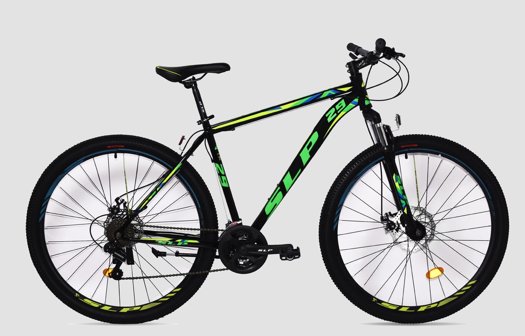 BICICLETA SLP MTB 5 PRO R29 T20 NEGRO VERDE AMARILLO 15143