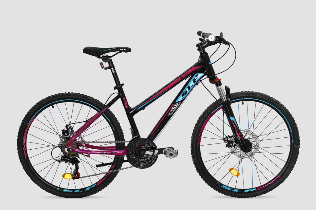 BICICLETA SLP MTB ALUMINIO VENECIA R26 NEGRO CELESTE FUCSIA 10271