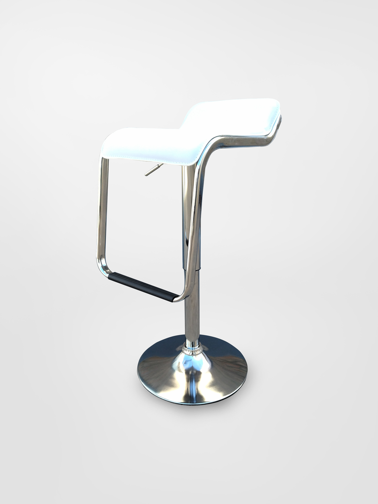 BANQUETA ROSARIO IMPORT BAJA CON APOYA PIES BLANCA 437