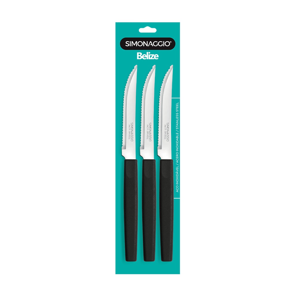 SET DE CUCHILLOS X3 SIMONAGGIO 984/3N MANGO PLASTICO
