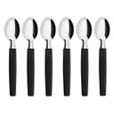 SET X6 CUCHARITAS SIMONAGGIO 9811/6 MANGO PLASTICO NEGRO