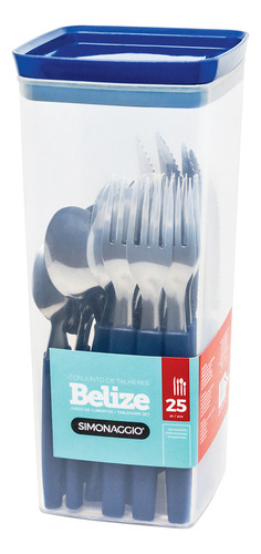 SET 24 CUBIERTOS SIMONAGGIO CPPA-85/25 MANGO AZUL
