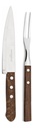 JUEGO TENEDOR TRINCHANTE Y CUCHILLA SIMONAGGIO 3501729033400 7" MADERA