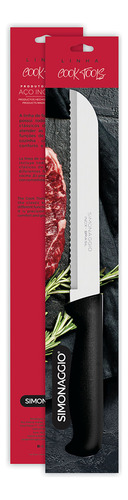 CUCHILLA PARA PAN SIMONAGGIO 0021010317002 MANGO NEGRO 7"