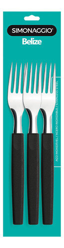 SET X3 TENEDORES SIMONAGGIO 982/3N MANGO NEGRO