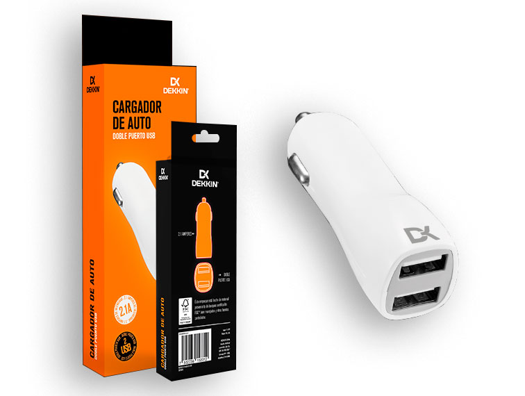 CARGADOR AUTO DEKKIN ACC-CC-032